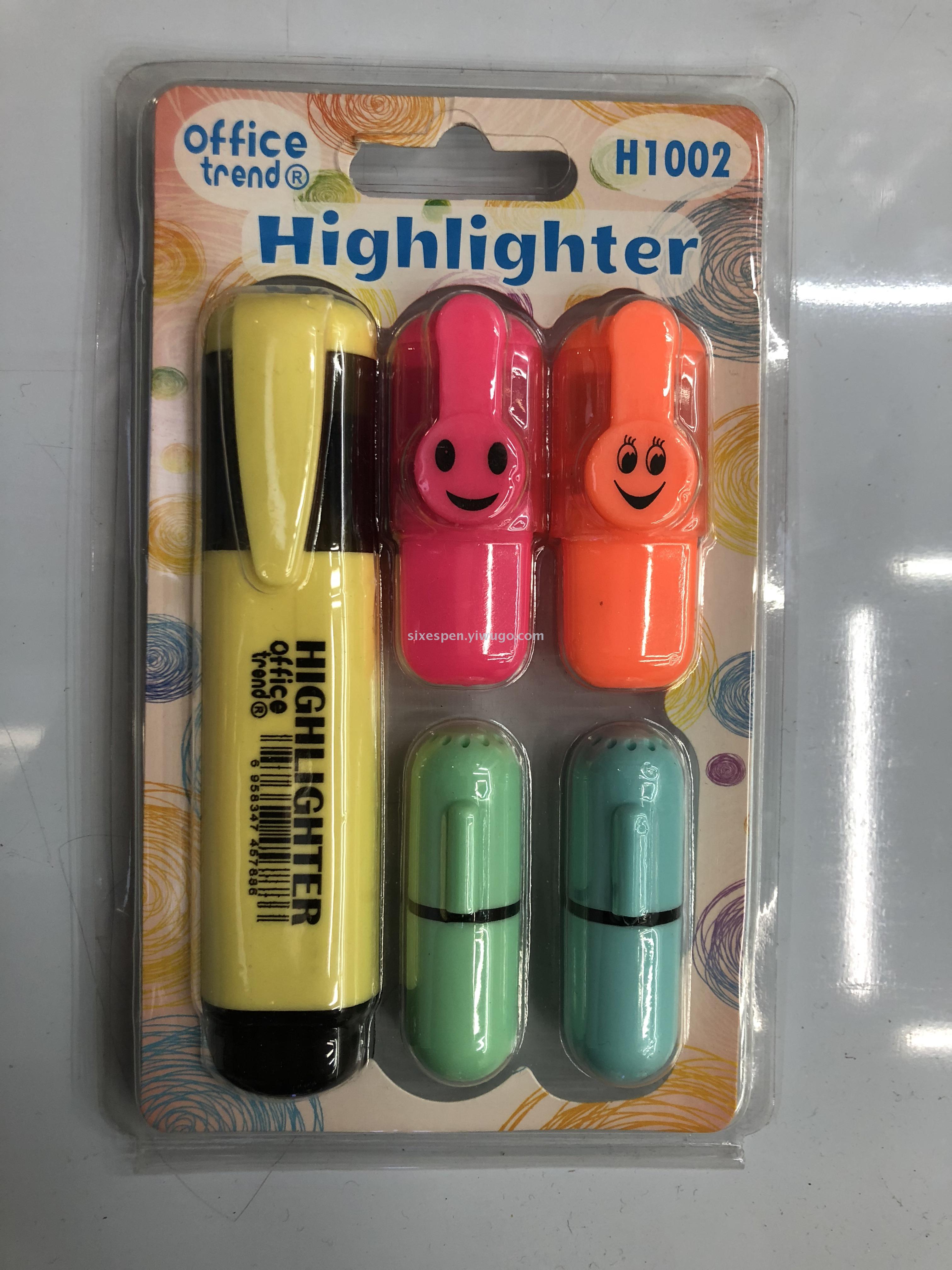 Macaron color highlighter set for supermarket