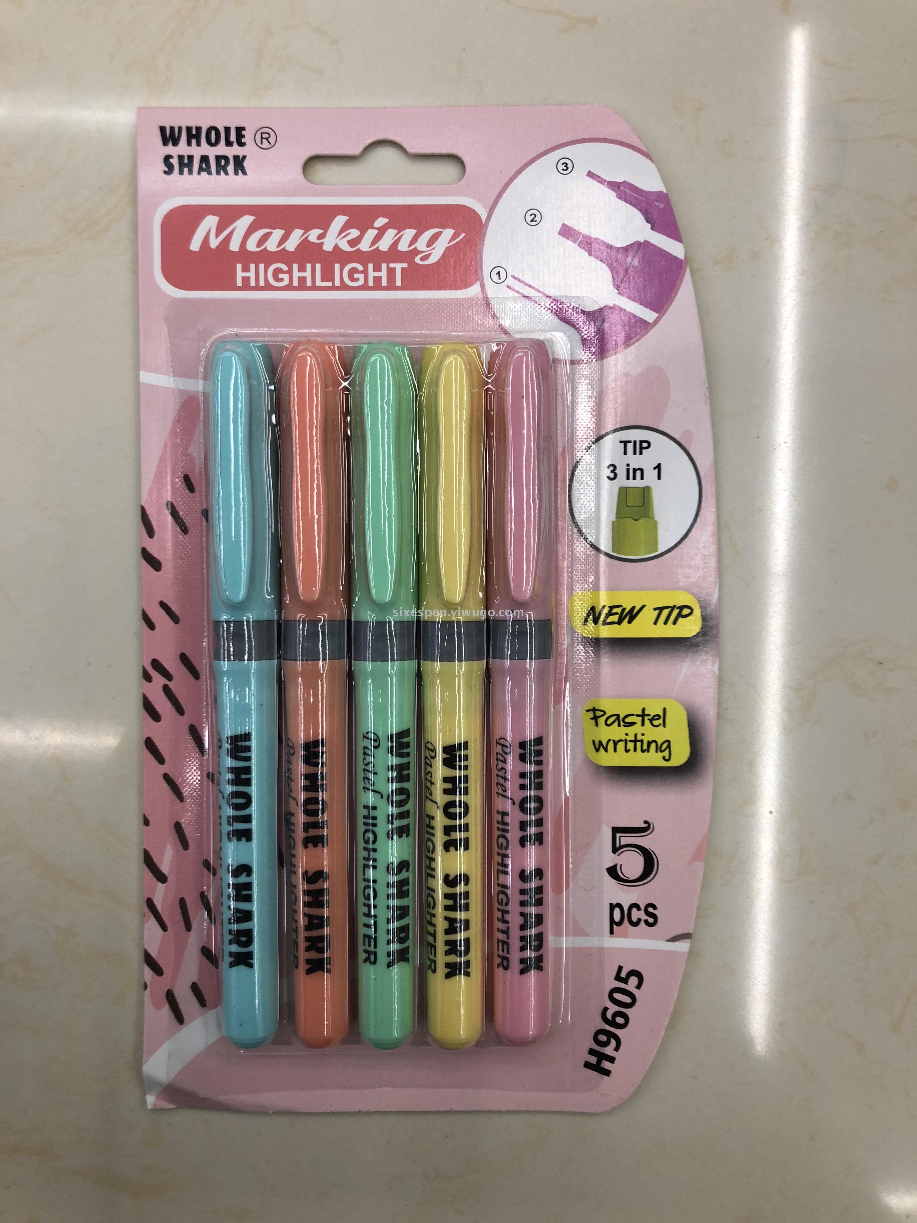 Macaron color highlighter set for supermarket