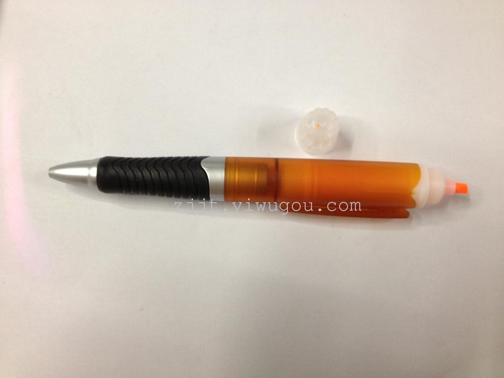 New Korean twin tip pen ballpoint pen and lovely flower bar highlighter