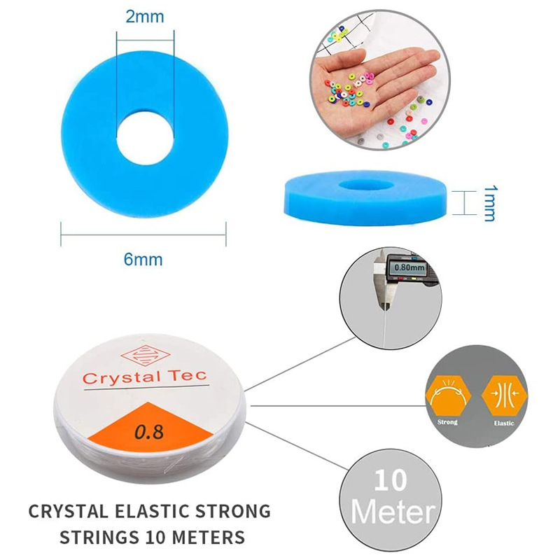 Amazon New Beaded 48 Grid 6mm Polymer Clay Wafer Acrylic Letter Bead Boxed DIY Bracelet Set Box