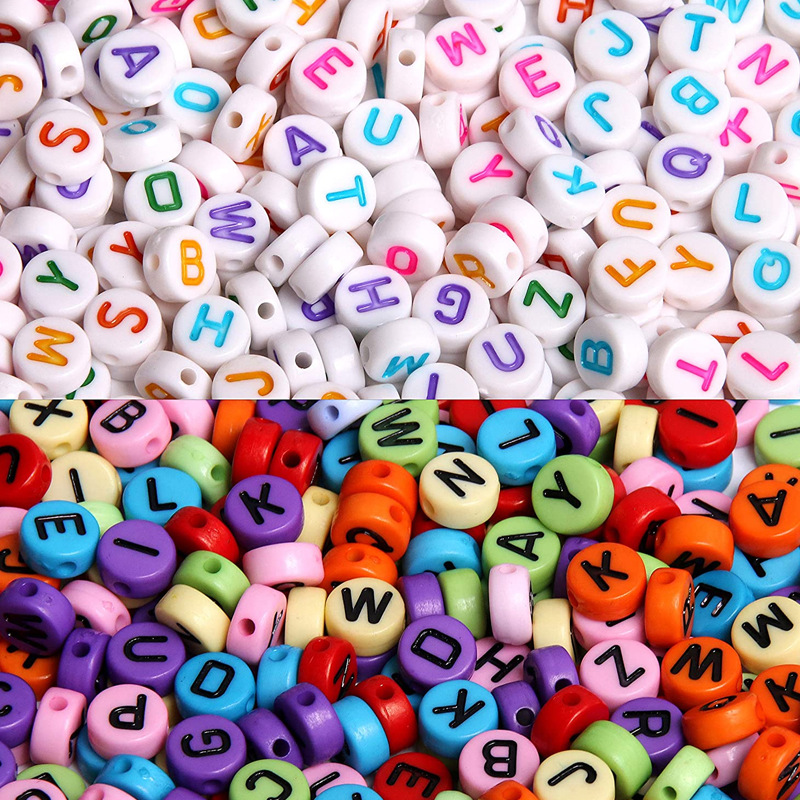 Amazon New Beaded 48 Grid 6mm Polymer Clay Wafer Acrylic Letter Bead Boxed DIY Bracelet Set Box