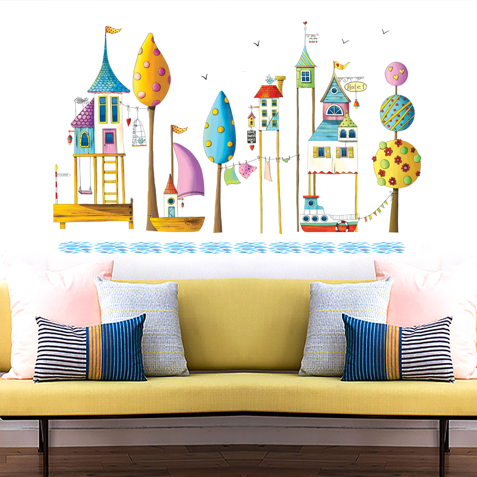 Wall Stickers Kindergarten Classroom Cartoon Playground Door Sticker Children&#039;s Baby Boy Wall Sticker Self-Adhesive Decoration