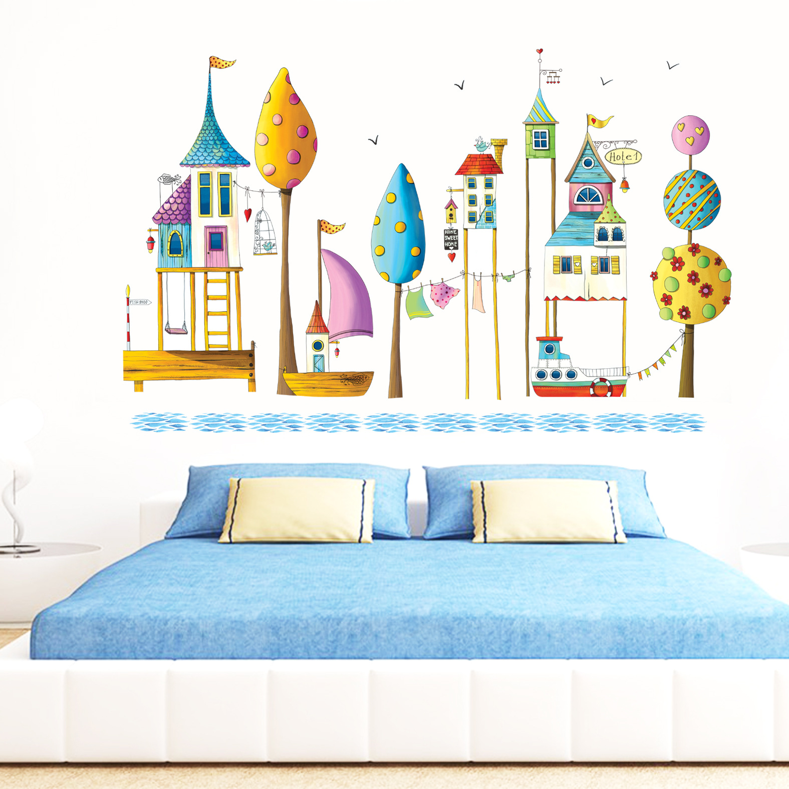 Wall Stickers Kindergarten Classroom Cartoon Playground Door Sticker Children&#039;s Baby Boy Wall Sticker Self-Adhesive Decoration