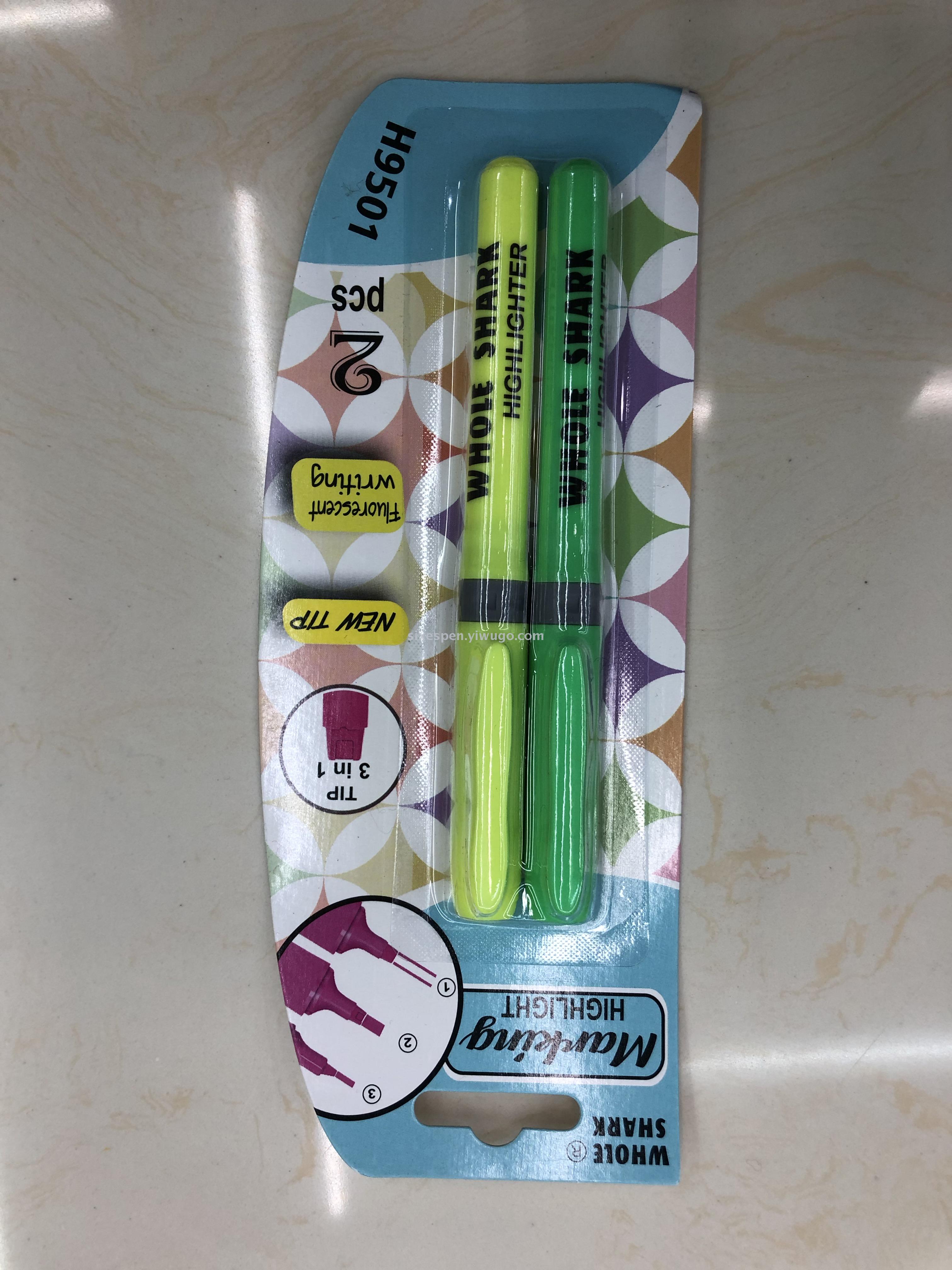 Supermarket special highlighter one end three draw highlighter