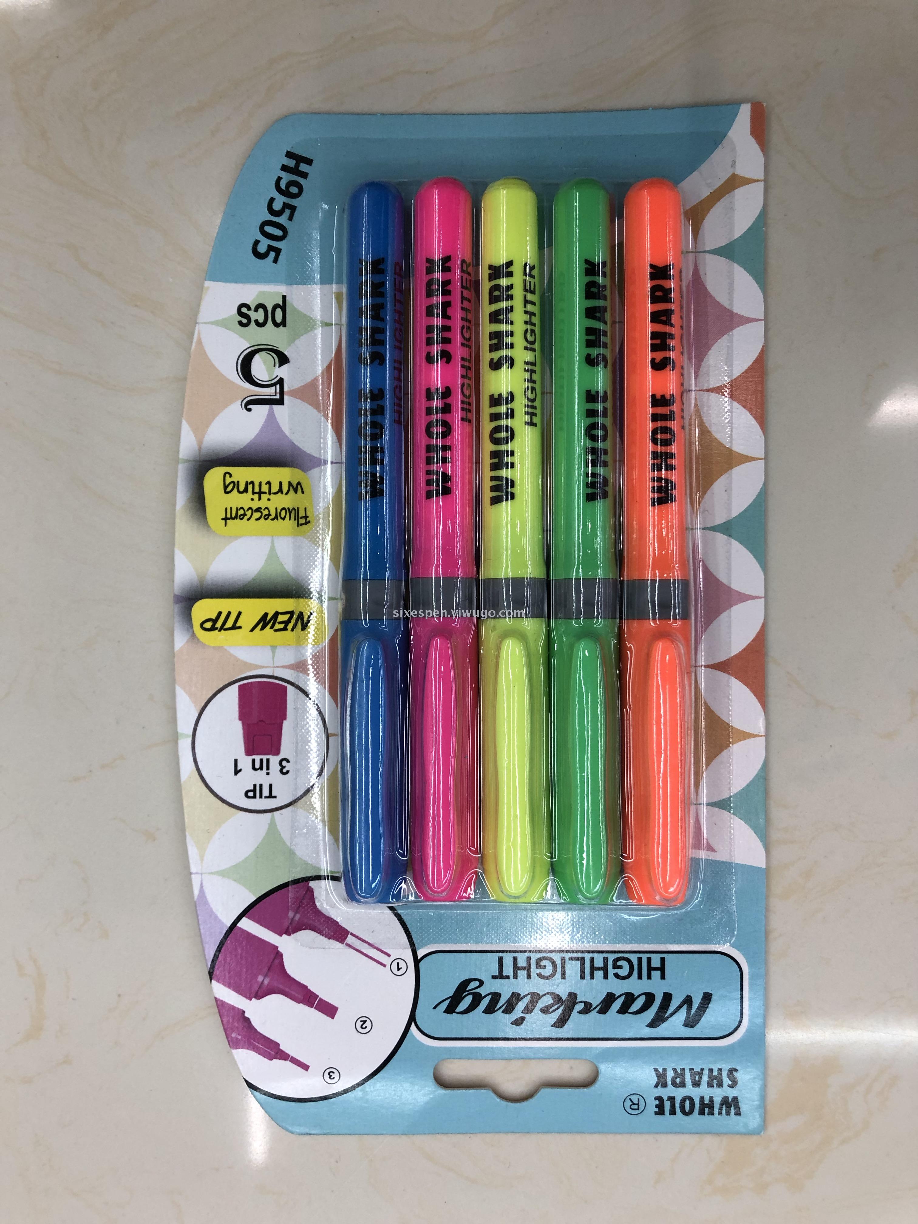 Supermarket special highlighter one end three draw highlighter