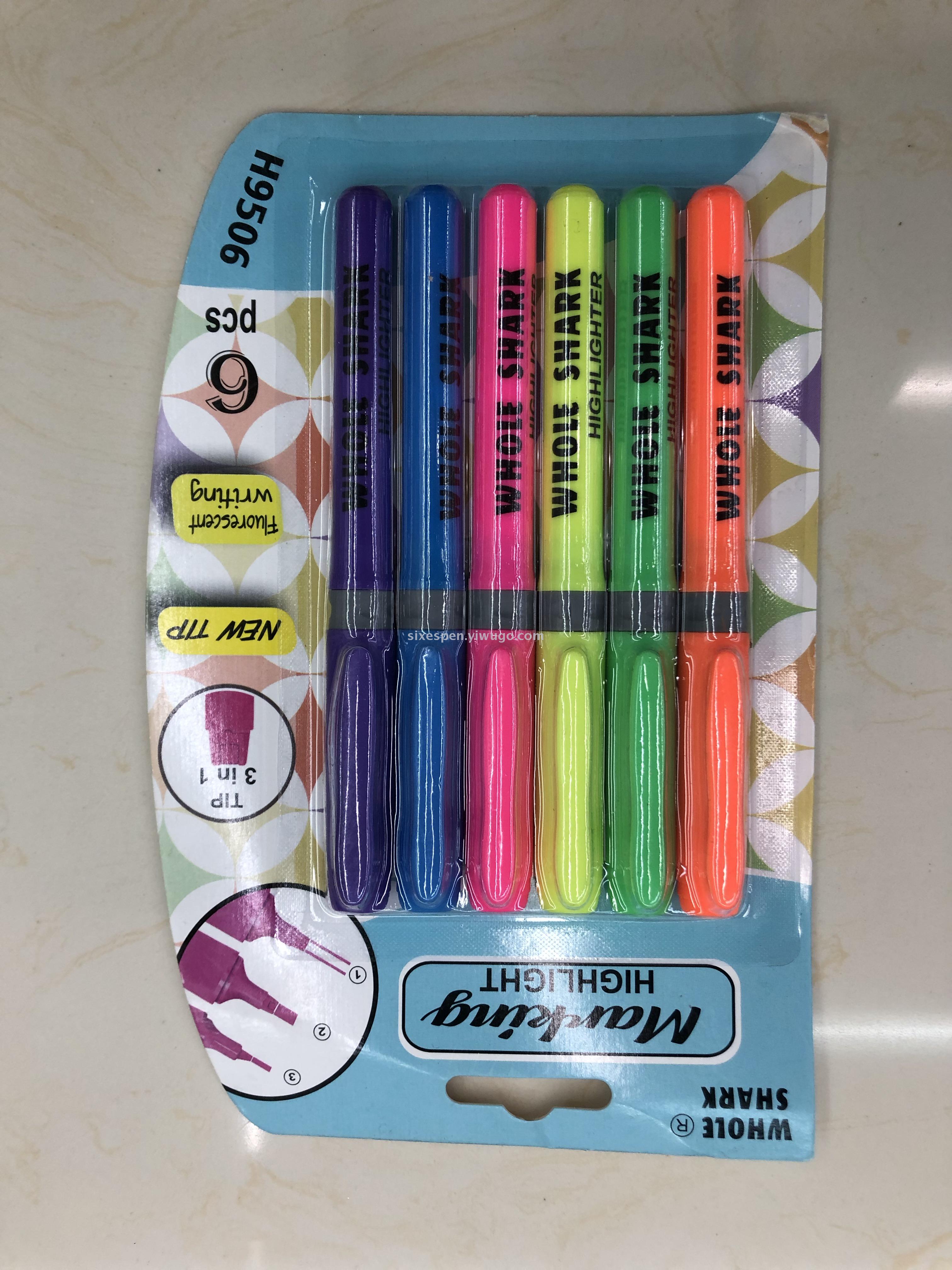 Supermarket special highlighter one end three draw highlighter