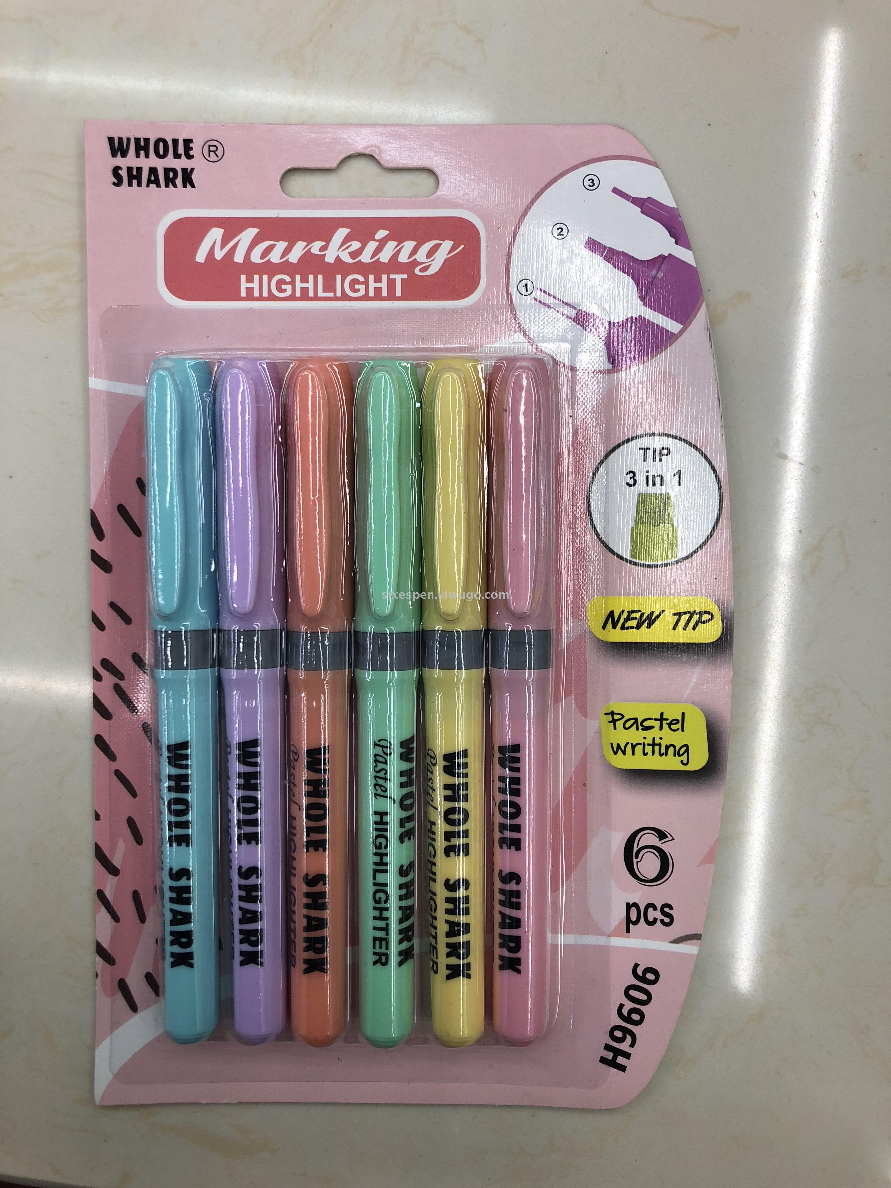 Supermarket special highlighter one end three draw highlighter