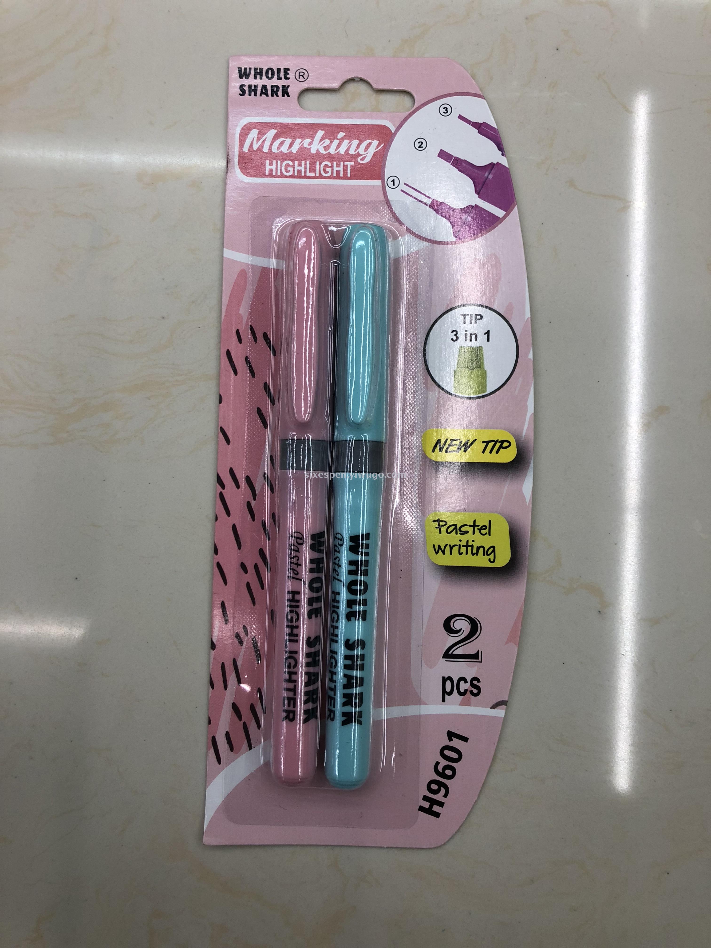 Supermarket special highlighter one end three draw highlighter
