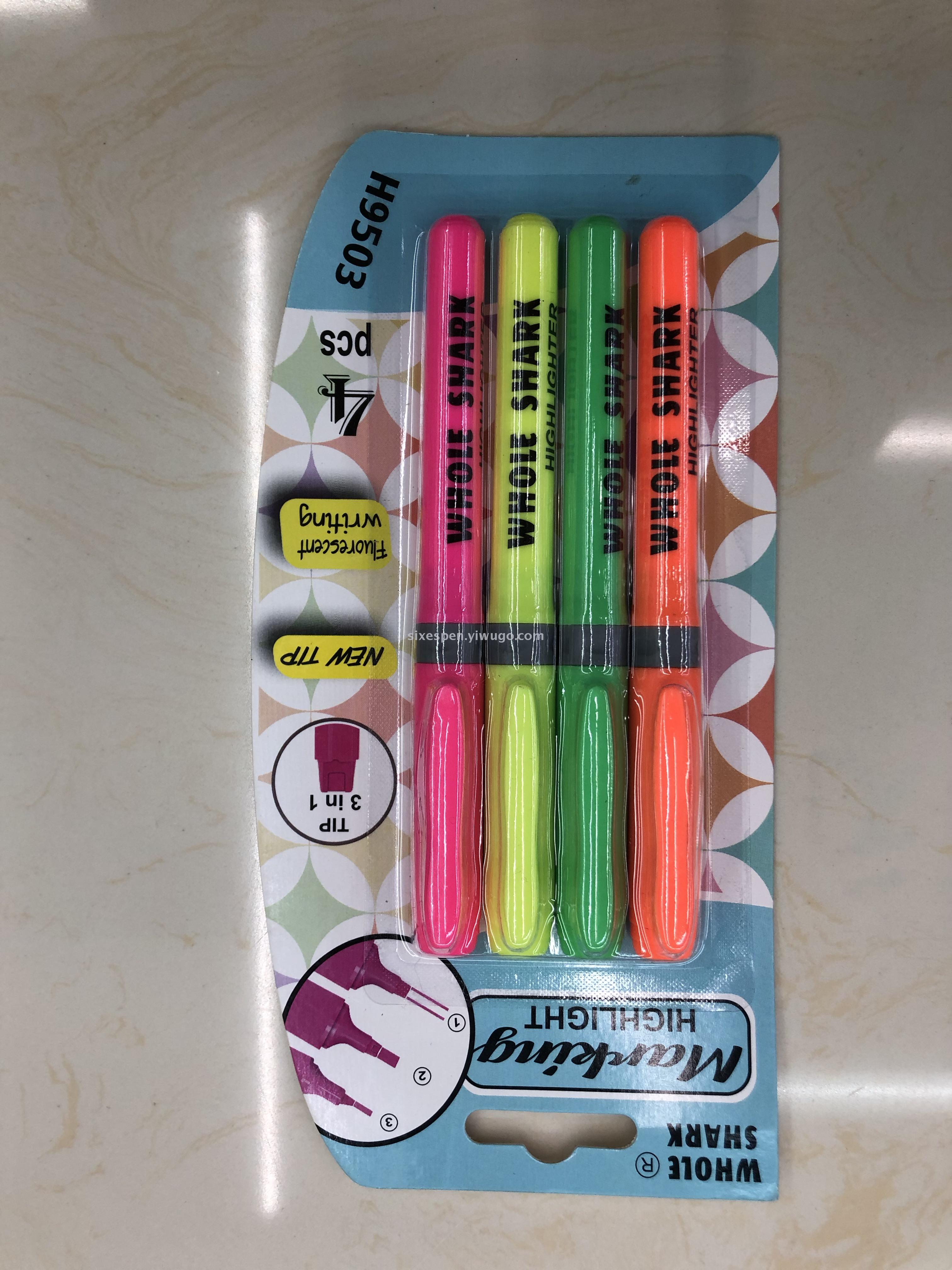 Supermarket special highlighter one end three draw highlighter