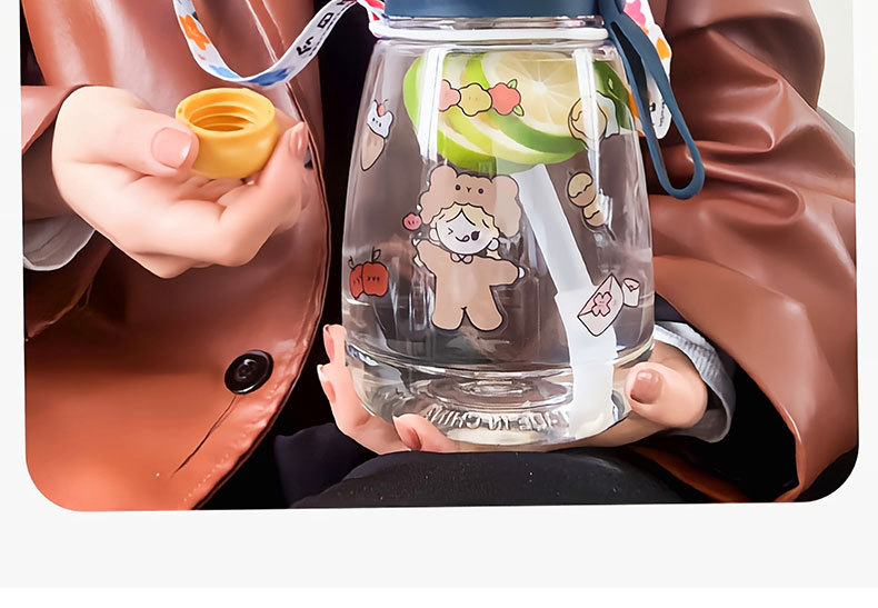 INS Cartoon Doodle Cup Large-Capacity Water Cup Female Strap Sports Plastic Cup Large DIY Sticker Student Water Cup INS Cartoon Doodle Cup Large-Capacity Water Cup Female Strap Sports Plastic Cup Large DIY Sticker Student Water Cup