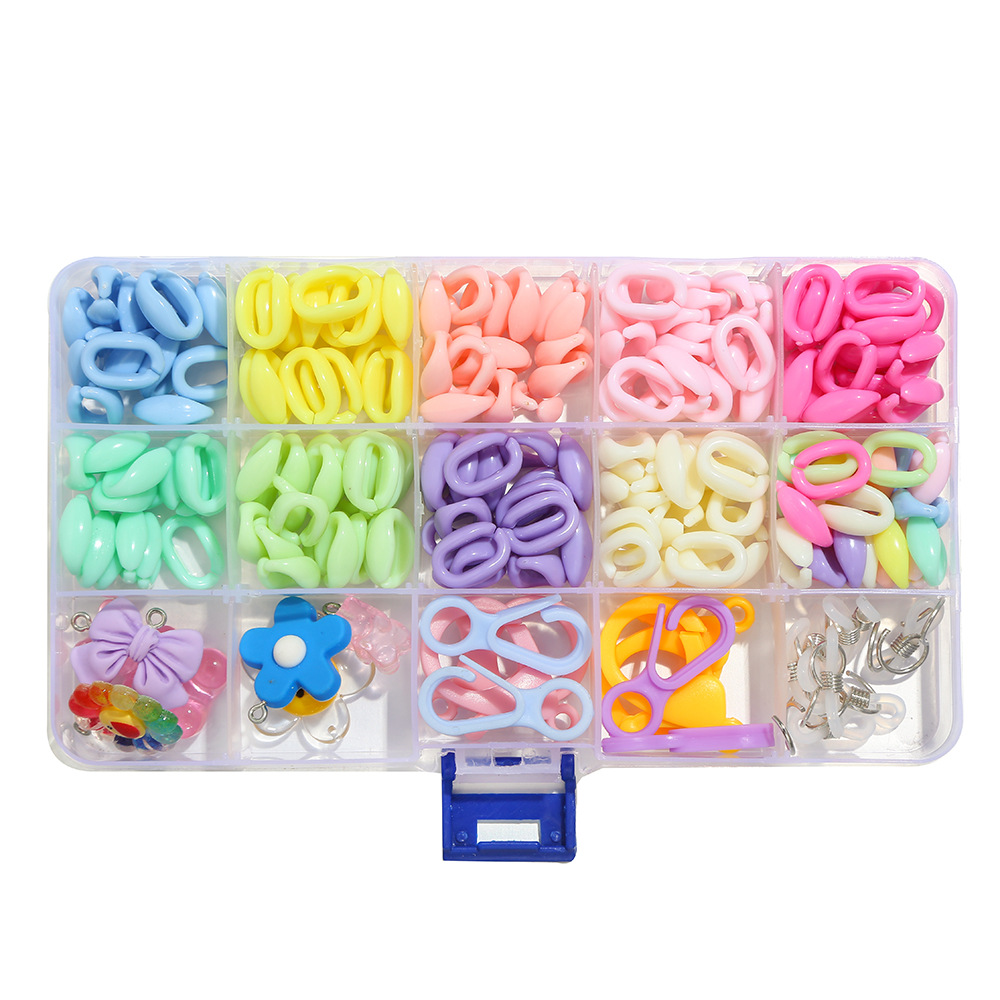 Cross-Border Acrylic Material Package Mask Rope Smiley Face Glasses Hanging Chain Box Fashion Ornament Accessories DIY Mask Chain Lanyard