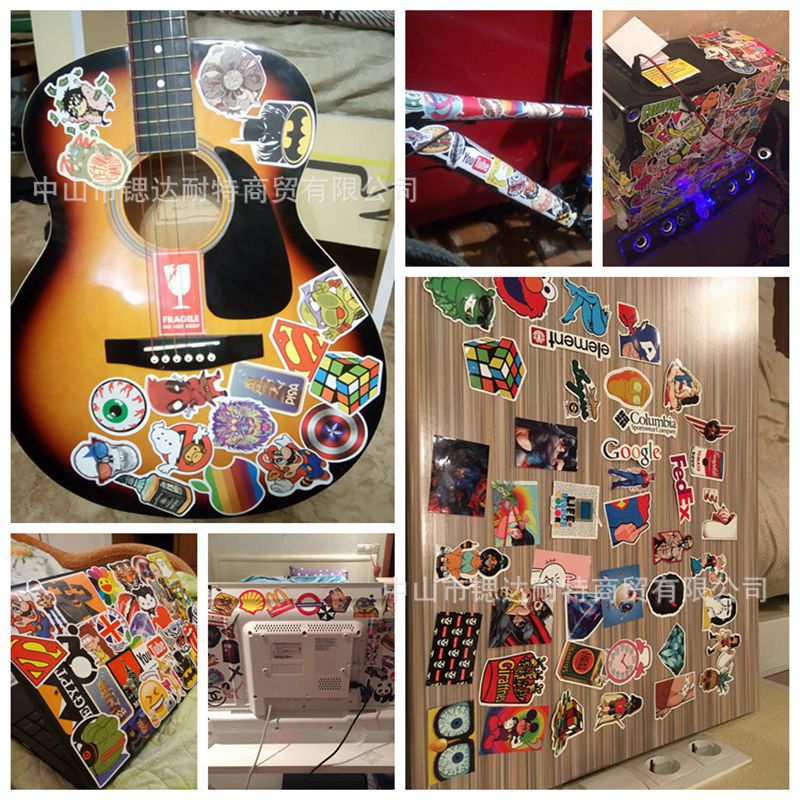 Pieces Dinosaur Series Graffiti Stickers Cool Cartoon Car Body Stickers Car Luggage Skateboard Guitar Computer Sticker