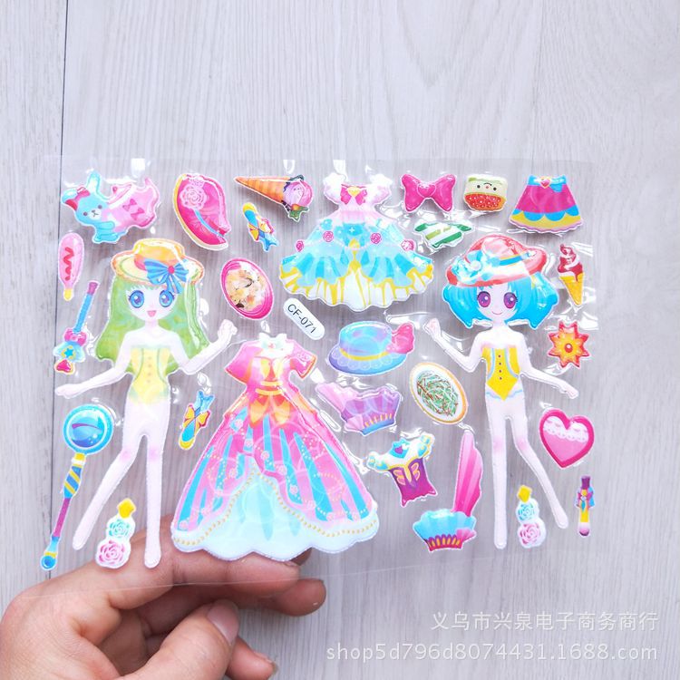 One Yuan Changing Stickers Children Cartoon Bubble Sticker Non-Stick Plastic Sticker Children Stickers Gift Gifts One Yuan Changing Stickers Children Cartoon Bubble Sticker Non-Stick Plastic Sticker Children Stickers Gift Gifts