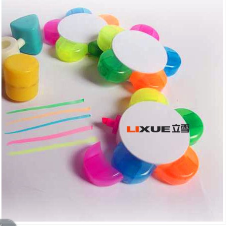 State snow stationery multicolor fluorescent highlighter marking pen pen petals plum-colored highlighter 305
