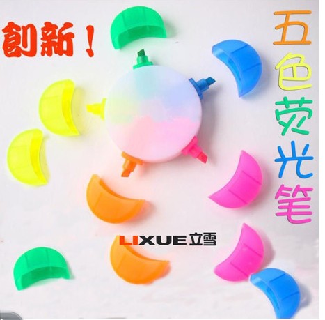 State snow stationery multicolor fluorescent highlighter marking pen pen petals plum-colored highlighter 305