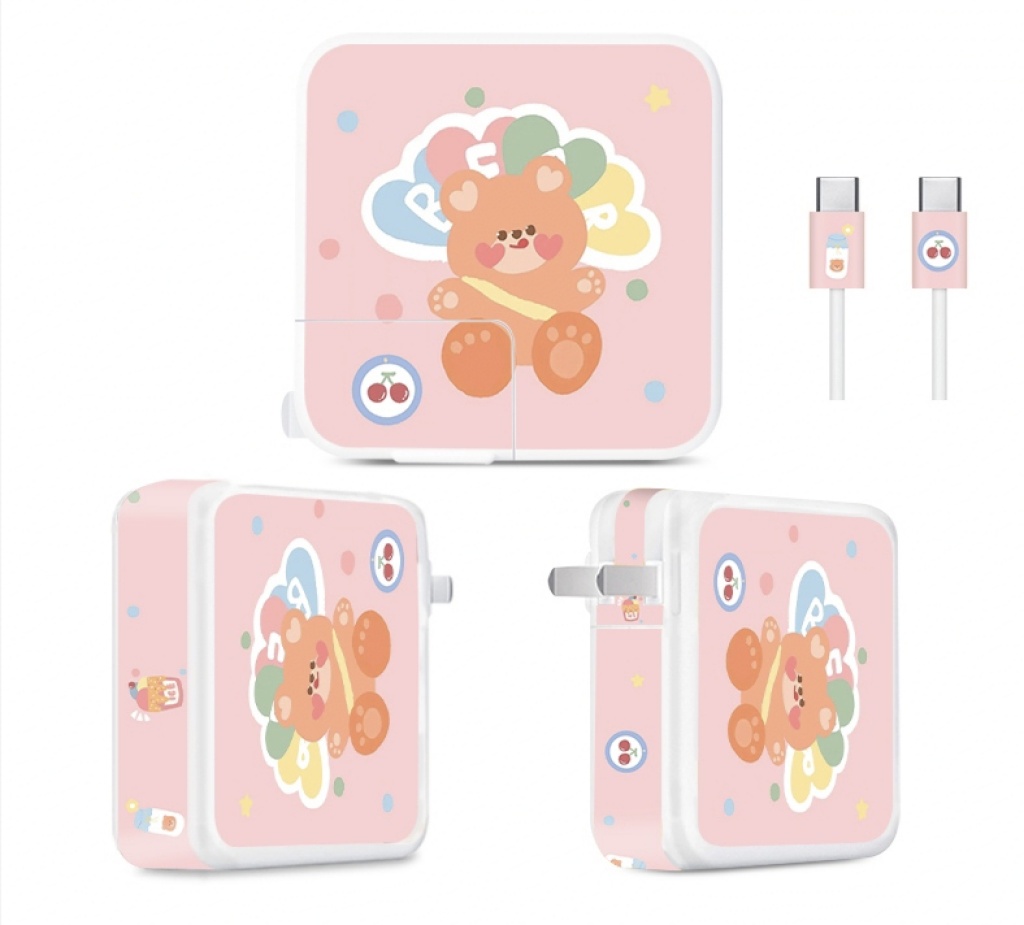 Suitable for Apple 30W Charging Plug Cute Cartoon Ultra-Thin Frosted All-Inclusive Film Color Film 3M Sticker Protective Film Suitable for Apple 30W Charging Plug Cute Cartoon Ultra-Thin Frosted All-Inclusive Film Color Film 3M Sticker Protective Film