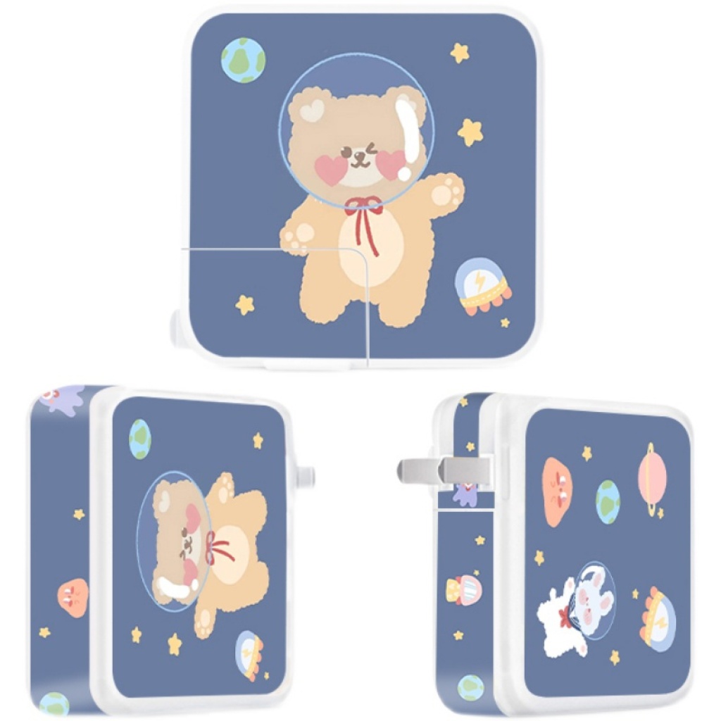 Suitable for Apple 30W Charging Plug Cute Cartoon Ultra-Thin Frosted All-Inclusive Film Color Film 3M Sticker Protective Film Suitable for Apple 30W Charging Plug Cute Cartoon Ultra-Thin Frosted All-Inclusive Film Color Film 3M Sticker Protective Film