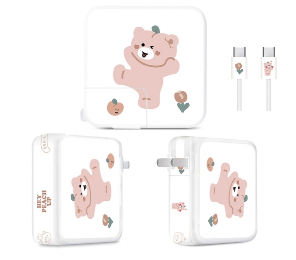 Suitable for Apple 30W Charging Plug Cute Cartoon Ultra-Thin Frosted All-Inclusive Film Color Film 3M Sticker Protective Film Suitable for Apple 30W Charging Plug Cute Cartoon Ultra-Thin Frosted All-Inclusive Film Color Film 3M Sticker Protective Film