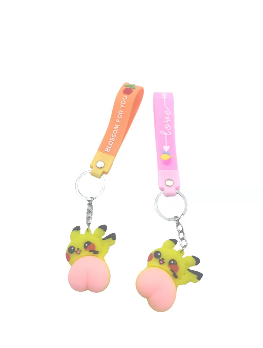 Cartoon Butt Sticker Keychain Soft Glue Bumper Stickers Butt Sticker Pendant