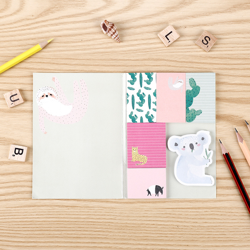 Cute Color Takeaway Sticky Notes Custom Cartoon Notepad Note Sticker Set Note Paper Tear-off Sticky Note Sticky Notes