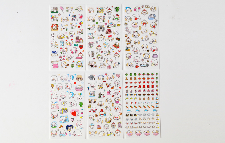Creative Set of 6 Pieces and Paper Sticker Student DIY Journal Stickers Stationery Store Small Gift Children Cartoon Stickers Creative Set of 6 Pieces and Paper Sticker Student DIY Journal Stickers Stationery Store Small Gift Children Cartoon Stickers