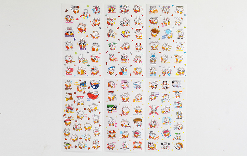 Creative Set of 6 Pieces and Paper Sticker Student DIY Journal Stickers Stationery Store Small Gift Children Cartoon Stickers Creative Set of 6 Pieces and Paper Sticker Student DIY Journal Stickers Stationery Store Small Gift Children Cartoon Stickers