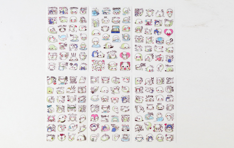 Creative Set of 6 Pieces and Paper Sticker Student DIY Journal Stickers Stationery Store Small Gift Children Cartoon Stickers Creative Set of 6 Pieces and Paper Sticker Student DIY Journal Stickers Stationery Store Small Gift Children Cartoon Stickers