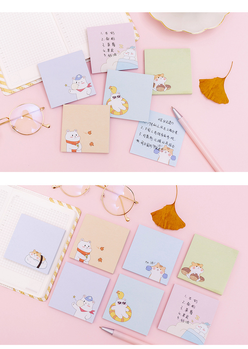 Cartoon Cute Bear Sticky Notes Student Note Pad Message Sticker Portable Pocketbook Tearable Notebook Cartoon Cute Bear Sticky Notes Student Note Pad Message Sticker Portable Pocketbook Tearable Notebook