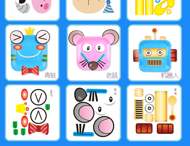 Children's Educational Toys Cartoon Animal DIY Paper Pallet Sticker Painting Kindergarten Creative Handmade Stickers Painting Stickers Children's Educational Toys Cartoon Animal DIY Paper Pallet Sticker Painting Kindergarten Creative Handmade Stickers Painting Stickers