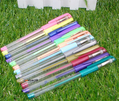 Korea stationery chaoyi queer 丨 Flash Flash pen Pen Highlighter cute jelly-European-standard 12-color