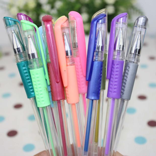 Korea stationery chaoyi queer 丨 Flash Flash pen Pen Highlighter cute jelly-European-standard 12-color
