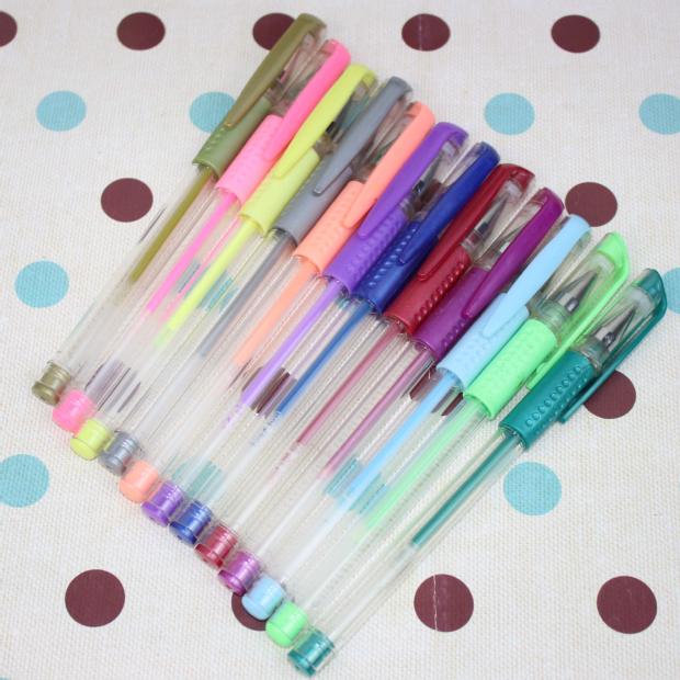 Korea stationery chaoyi queer 丨 Flash Flash pen Pen Highlighter cute jelly-European-standard 12-color