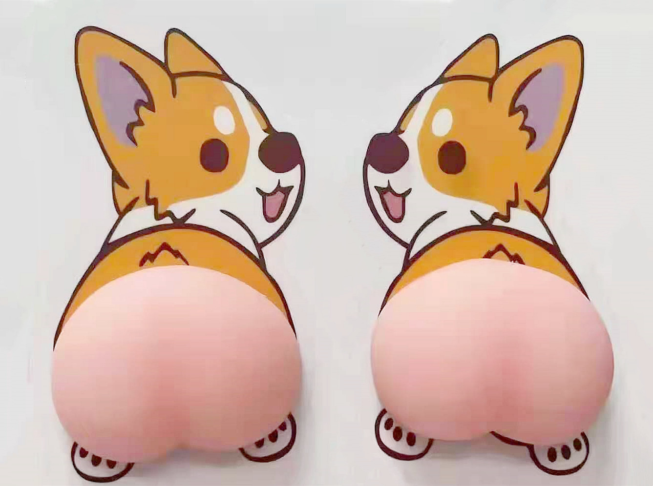 Car Cute Cartoon New Ass Silicone Sticker Decorative Keychain Car Cute Cartoon New Ass Silicone Sticker Decorative Keychain