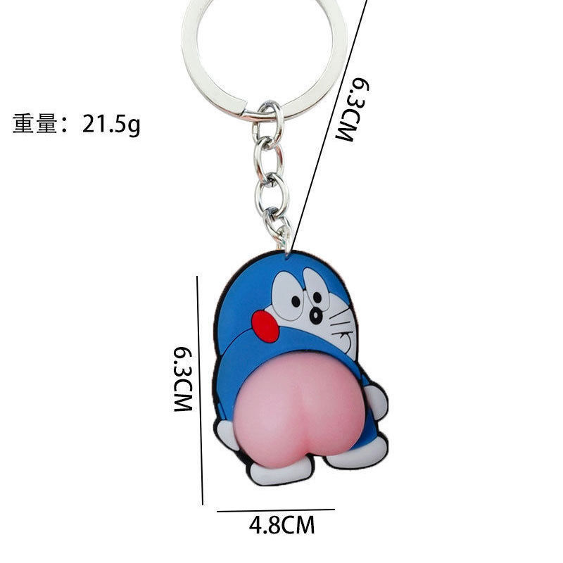 Car Cute Cartoon New Ass Silicone Sticker Decorative Keychain Car Cute Cartoon New Ass Silicone Sticker Decorative Keychain