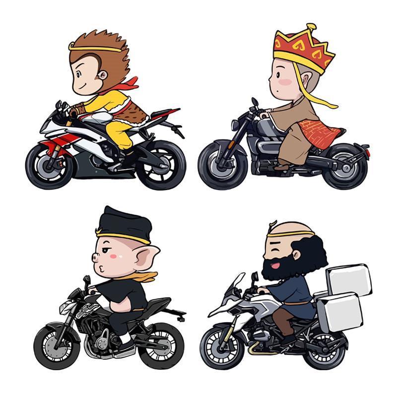 Automobile Sticker Bumper Stickers Paper Journey to the West Stickers Tang Monk Master Bumper Stickers Cover Scratches Stickers Motorcycle Battery Car Cartoon Car Stickers Bumper Stickers