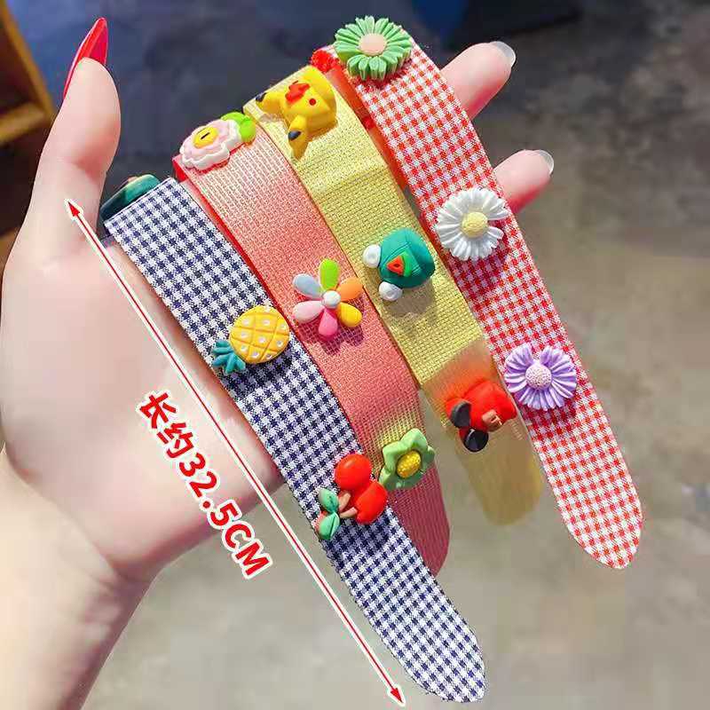 Summer Baby Cute Bang Sticker Children Hair Band Headband Cartoon Girl Broken Hair Hook and Loop Fasteners Hair Clips Hair Accessories