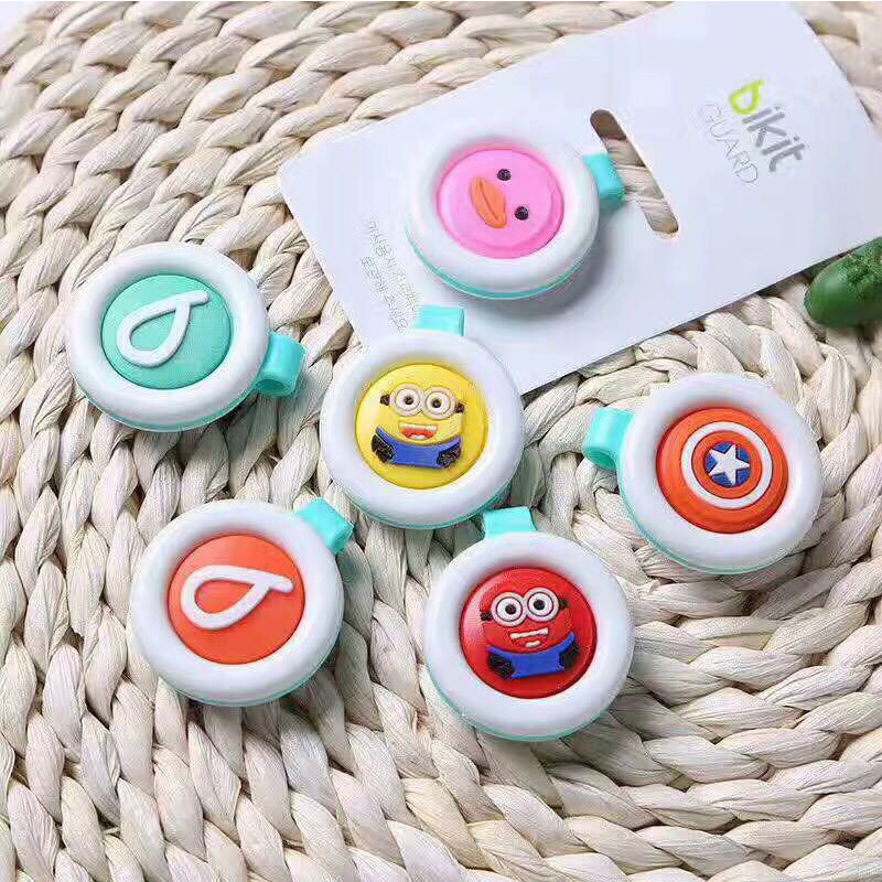 Cartoon Solid Silicone Mosquito Repellent Buckle Children&#039;s Anti-Mosquito Clasp Outdoor Anti-Mosquito Button Baby Take along Sticker Wholesale