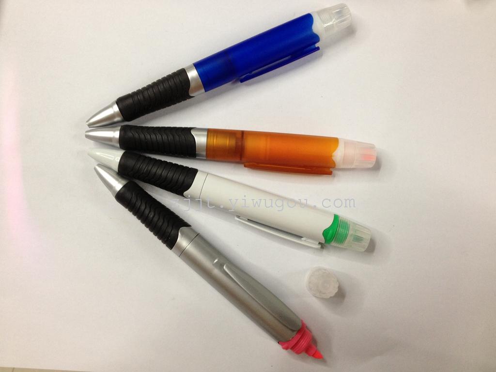New Korean twin tip pen ballpoint pen and lovely flower bar highlighter