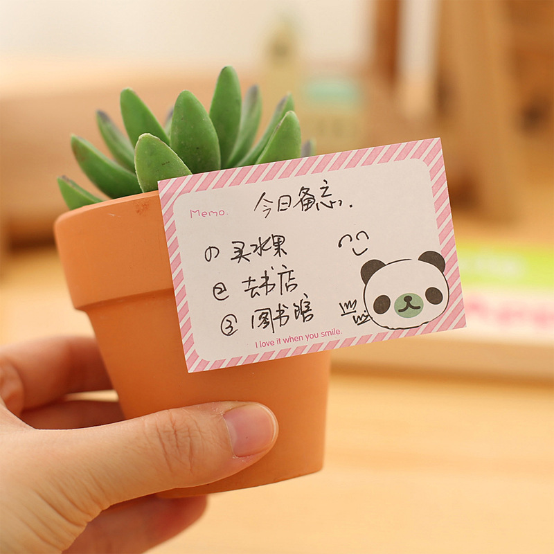 Korean Stationery Cute Sticky Note Note Sticker Notes Left Cartoon Creative Note Pad Taobao Gifts Small Gifts