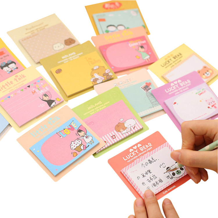 Korean Stationery Cute Sticky Note Note Sticker Notes Left Cartoon Creative Note Pad Taobao Gifts Small Gifts