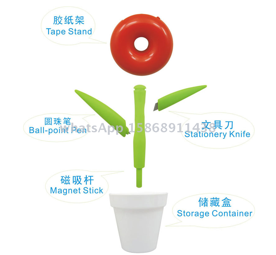 Multifunctional storage box cutter ballpen magnetic suction rod tape holder multifunctional stationery combination