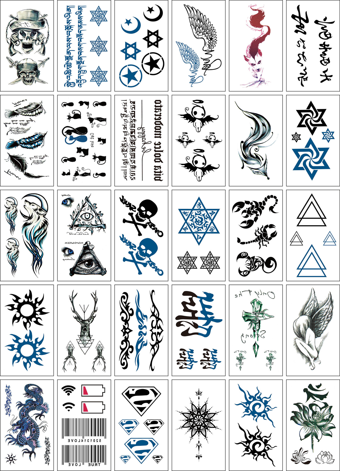 Wholesale Fresh Tattoo Sticker Korean Tattoo Flower Eyebrow Butterfly English Cartoon XINGX Tattoo Stickers Custom