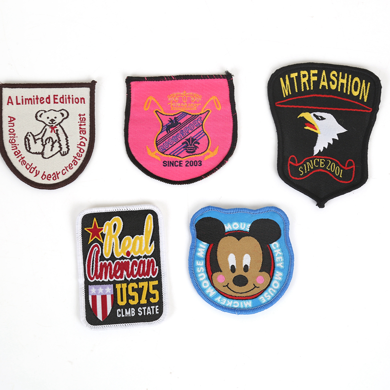 Covered edge woven lable Cartoon cloth sticker