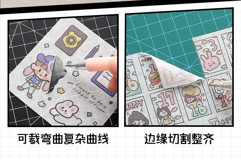 Morandi Color Pressing Pen Knife Student DIY Manual Cutting Paper Cutter Journal Tape Paper Cutting Art Knife Morandi Color Pressing Pen Knife Student DIY Manual Cutting Paper Cutter Journal Tape Paper Cutting Art Knife