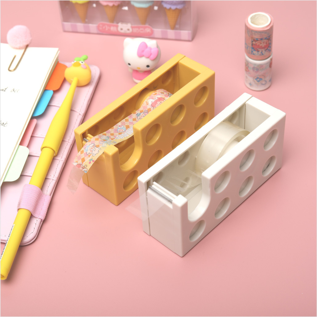 Building Table Facial Tape Cutter Office Stationery Transparent Tape Base and Paper Adhesive Tape Split Storage Box