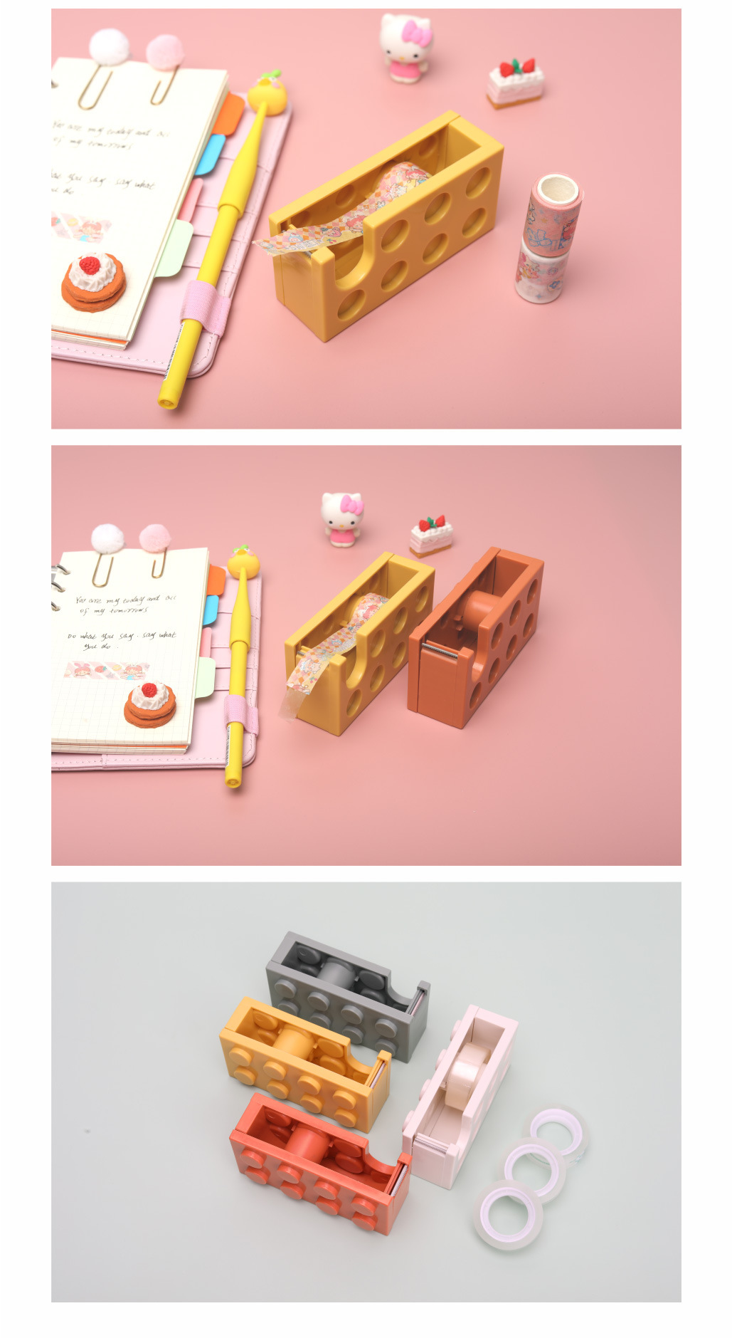 Building Table Facial Tape Cutter Office Stationery Transparent Tape Base and Paper Adhesive Tape Split Storage Box Building Table Facial Tape Cutter Office Stationery Transparent Tape Base and Paper Adhesive Tape Split Storage Box