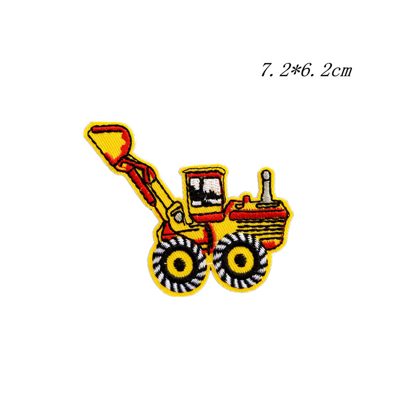 Fashion Cartoon Engineering Vehicle Excavator Embroidered Cloth Stickers Car Patch Accessories Decorative Sticker Patch Spot Fashion Cartoon Engineering Vehicle Excavator Embroidered Cloth Stickers Car Patch Accessories Decorative Sticker Patch Spot