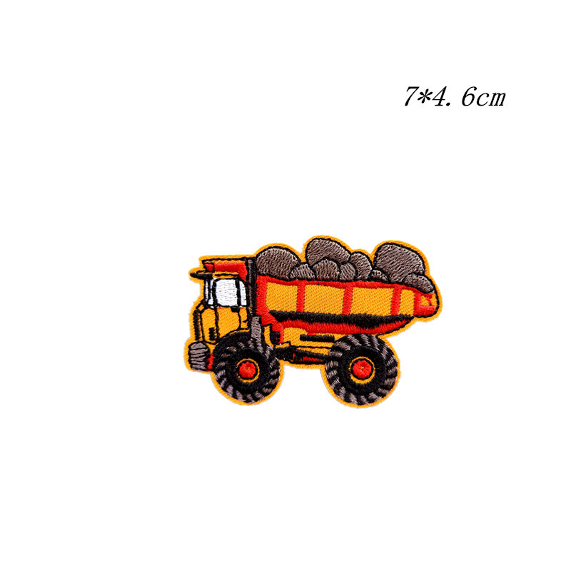 Fashion Cartoon Engineering Vehicle Excavator Embroidered Cloth Stickers Car Patch Accessories Decorative Sticker Patch Spot Fashion Cartoon Engineering Vehicle Excavator Embroidered Cloth Stickers Car Patch Accessories Decorative Sticker Patch Spot