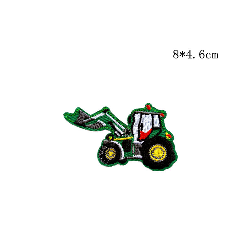 Fashion Cartoon Engineering Vehicle Excavator Embroidered Cloth Stickers Car Patch Accessories Decorative Sticker Patch Spot Fashion Cartoon Engineering Vehicle Excavator Embroidered Cloth Stickers Car Patch Accessories Decorative Sticker Patch Spot