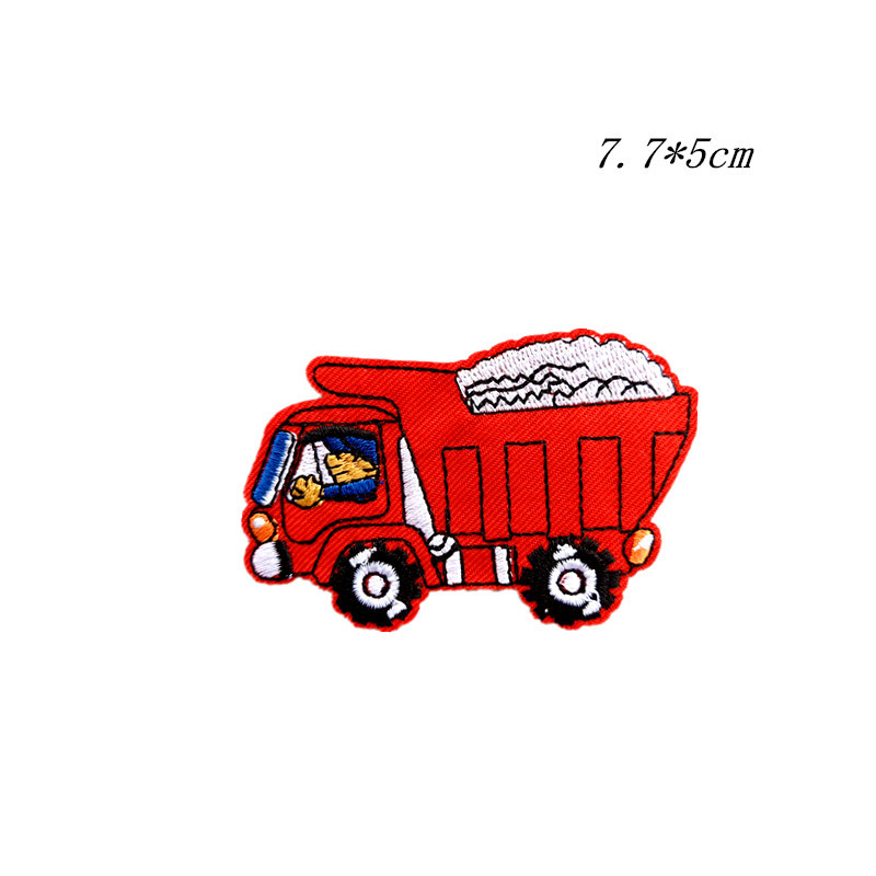 Fashion Cartoon Engineering Vehicle Excavator Embroidered Cloth Stickers Car Patch Accessories Decorative Sticker Patch Spot Fashion Cartoon Engineering Vehicle Excavator Embroidered Cloth Stickers Car Patch Accessories Decorative Sticker Patch Spot